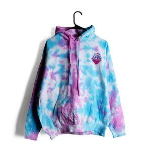 Pink Dolphin Unisex Pullover Hoodie Tie Dye Candy Multicolor Size S